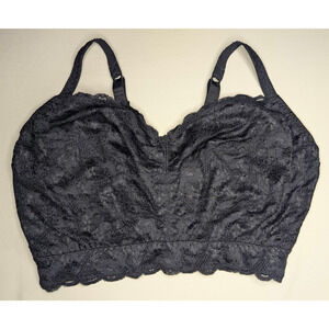Cosabella Never Say Never Curvy Sweetie Bralette Black Lace XL Wireless Lingerie